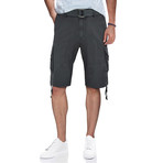 BeLighted Cargo Shorts + Twill Piping // Charcoal (32)