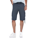 BeLighted Cargo Shorts + Twill Piping // Steel (32)