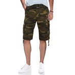 BeLighted Cargo Shorts + Twill Piping // Brown Camo (40)
