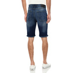 Frayed Denim Shorts // Medium Blue (38)