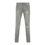 Friedrich Distressed Biker Jeans // Gray (36WX32L)