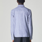 Ingessen Brushed Flannel Herringbone Shirt // Mood Blue (XL)