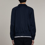 Repton Check Lined Harrington Jacket // Blue (S)