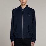 Repton Check Lined Harrington Jacket // Blue (S)