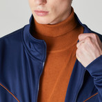 Myles Western Style Zip Track Jacket // Blue (S)