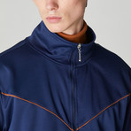 Myles Western Style Zip Track Jacket // Blue (XL)