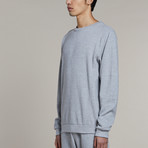 Noba Textured Crew Neck Sweatshirt // Gray (S)