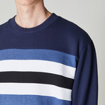 Levie Block Sweatshirt // Blue + White (S)