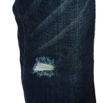 Phoenix Distressed Slim Fit Jeans // Indigo (32WX32L)