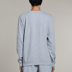 Noba Textured Crew Neck Sweatshirt // Gray (M)