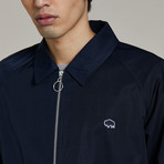 Repton Check Lined Harrington Jacket // Blue (S)