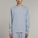 Noba Textured Crew Neck Sweatshirt // Gray (L)