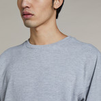 Noba Textured Crew Neck Sweatshirt // Gray (S)