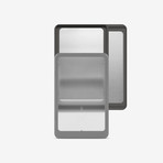 Zenlet 2+ Wallet // RFID Blocking Tray + Horizontal Compartment // Transparent + Space Gray