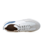 Woke Low Top Sneaker // Deep Ocean Blue + White + Light Cream (Euro: 44)