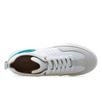 Woke Low Top Sneaker // Turquoise + White + Light Cream (Euro: 39)