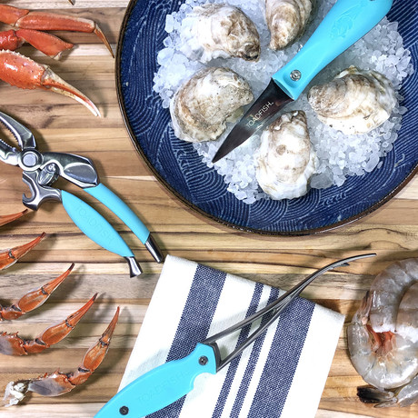Coastal Kitchen Collection - Frogmore Shrimp Cleaner + Crab Cutter + Oyster Knife