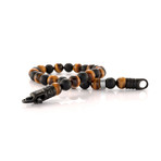 Beaded Bracelet // Black Onyx + Brown Tiger Eye (7.7"L)