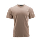 Short-Sleeve Basic Crew Shirt // Khaki (XL)