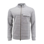 Textured Zipper Jacket // Gray (L)