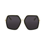 Women's GG0106S-001 Sunglasses // Black + Gray Gradient