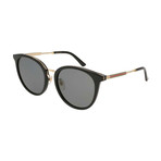 Women's GG0204SK-001 Sunglasses // Gold + Black + Gray Gradient