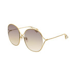 Women's GG0362S-003 Sunglasses // Gold + Crystal