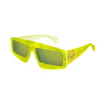 Women's GG0358S-003 Sunglasses // Yellow + Green