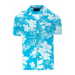 Floral Shirt // Turquoise (L)