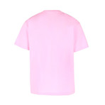 Unisex Bold Logo T- Shirt // Pink + Black (M)