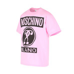 Unisex Bold Logo T- Shirt // Pink + Black (XS)