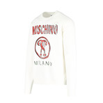 Men's Brushstroke Sweatshirt // White + Red (Euro: 46)