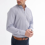Fidelio Button-Up Shirt // White + Navy (S)