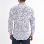 Santino Button-Up Shirt // White + Black (M)