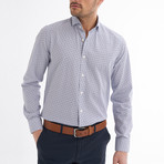 Fidelio Button-Up Shirt // White + Navy (L)