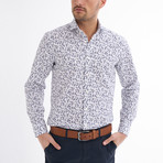 Santino Button-Up Shirt // White + Black (L)