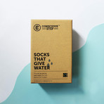 Socks that Give Water // Black + Blue (Small)