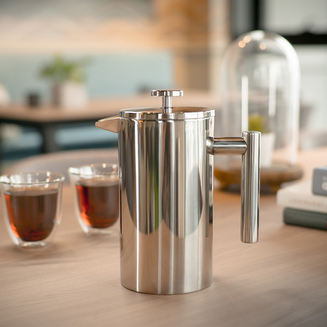 Press Double-Wall Insulated French Press // Silver (11.8oz)