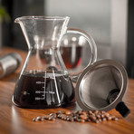 Drip Pour Over Coffee Set With Double-Layer Mesh Filter