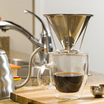 PRECISEBREW Pour Over Coffee Dripper Set + Double Layer Mesh Filter