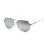Men's Ridings 085L-62RL Sunglasses // Palladium White + Silver Mirror
