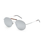 Men's 0234S-0AHF-54KU Sunglasses // White Havana + Gray Silver
