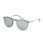 Men's Round Sunglasses // Ruthenium + Gray Silver