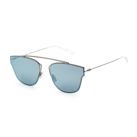 Men's 0204S-0KJ1-572K Sunglasses // Dark Ruthenium + Azure Mirror