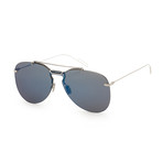 Men's 0222S-0DOH-99SQ Sunglasses // Palladium Blue + Blue Mirror