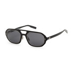 Men's AL1314S-0RZZ-54S5 Sunglasses // Metallic Black Dark Ruthenium + Gray Blue