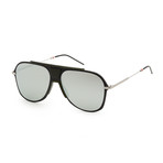 Men's 0224S-03OL-992K Sunglasses // Black Crystal Ruthenium + Black