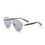 Unisex Technologic Sunglasses // Rose Gold + Violet Mirror
