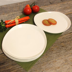 Eclipse 10" Porcelain Round Plate // Set of 4