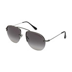Prada // Men's 58OS 5AV6T2 Sunglasses // Gray Gradient + Silver Mirror